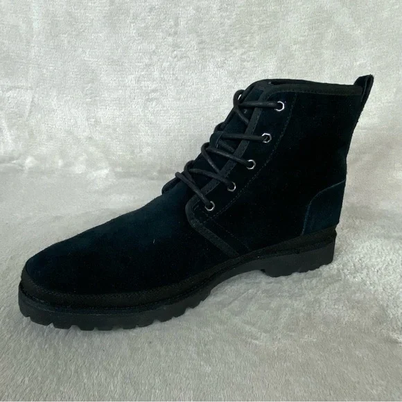 UGG Harkland Men's Ankle Boots Size 13 Black Suede Wool Lined